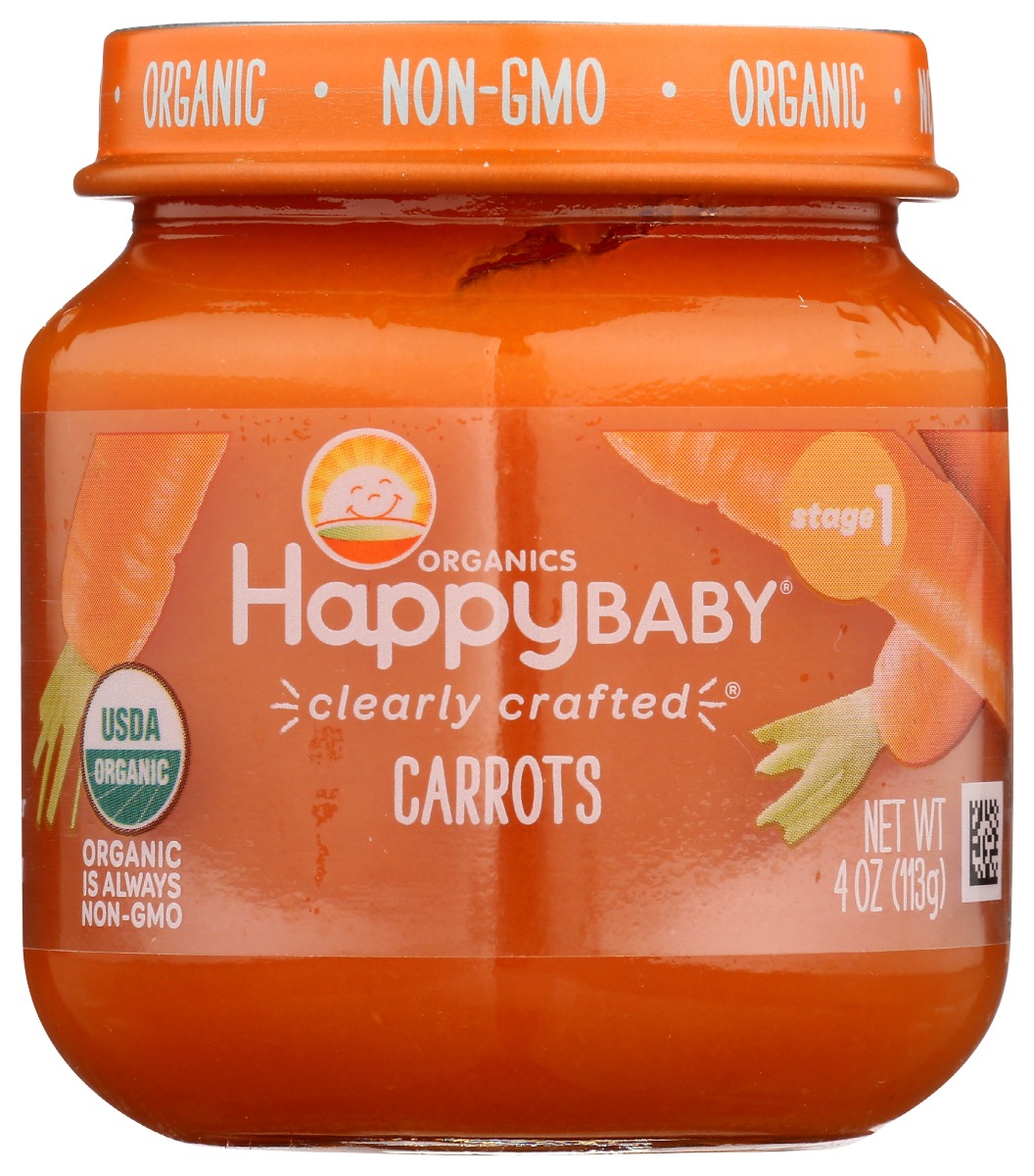 Picture of Happy Baby KHRM00338334 4 oz Stage 1 Carrots Baby Food
