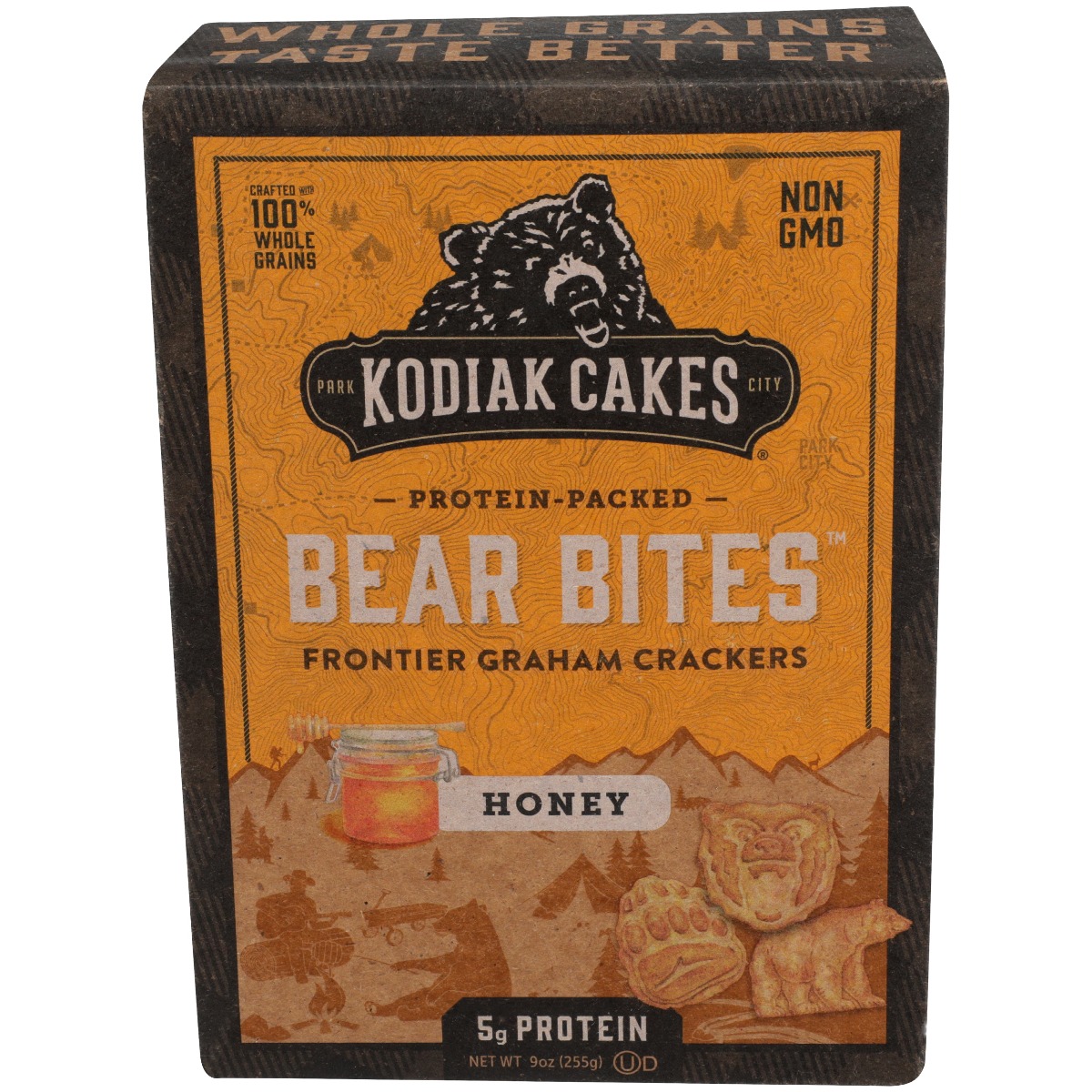 Picture of Kodiak KHRM00340207 9 oz Bear Bites Honey Graham Crackers