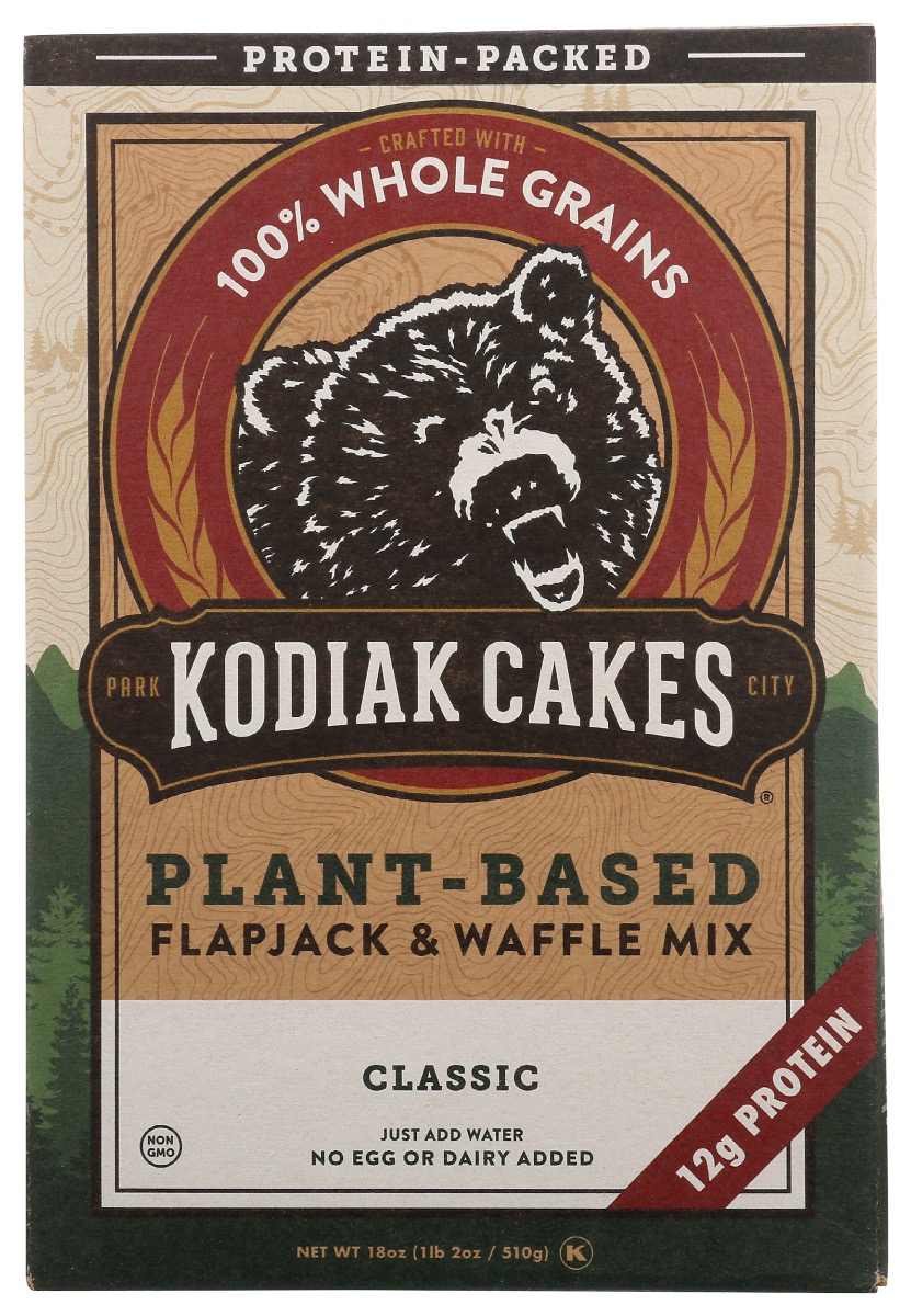 Picture of Kodiak KHRM00358414 18 oz Flapjack Homestd Plant Based Flapjack & Waffle Cake Mix