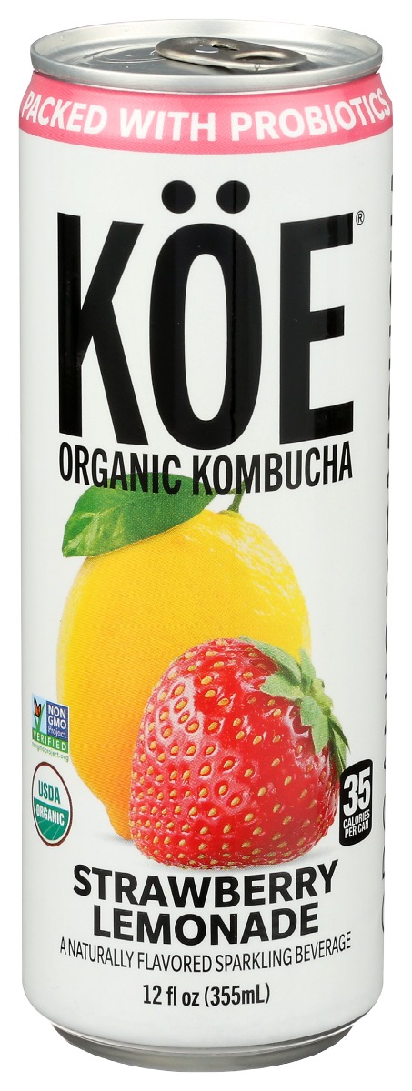 Picture of Koe KHRM00355639 12 fl oz Strawberry Lemonade Kombucha