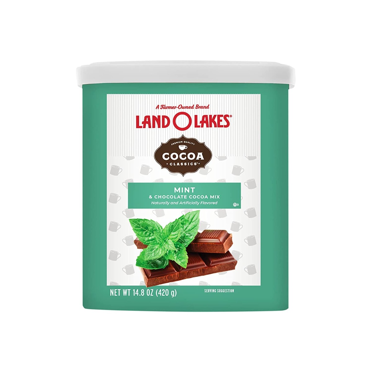 Picture of Land O Lakes KHRM00236150 14.8 oz Mint & Chocolate Cocoa Mix