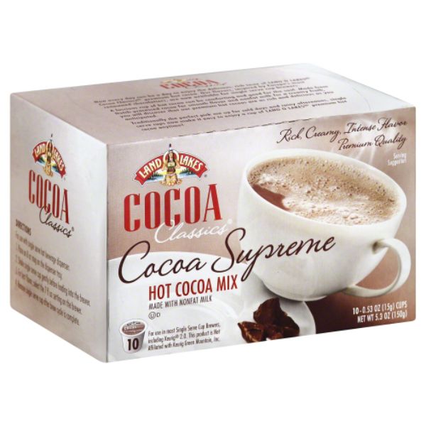 Picture of Land O Lakes KHRM00266706 5.3 oz Supreme Single Serve Hot Cocoa Mix - 10 Count