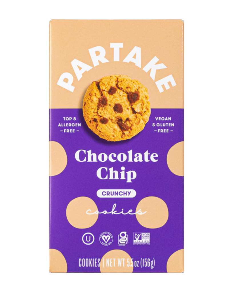 Picture of Partake Foods KHRM00343642 5.5 oz Crunchy Chocolate Chip Cookies