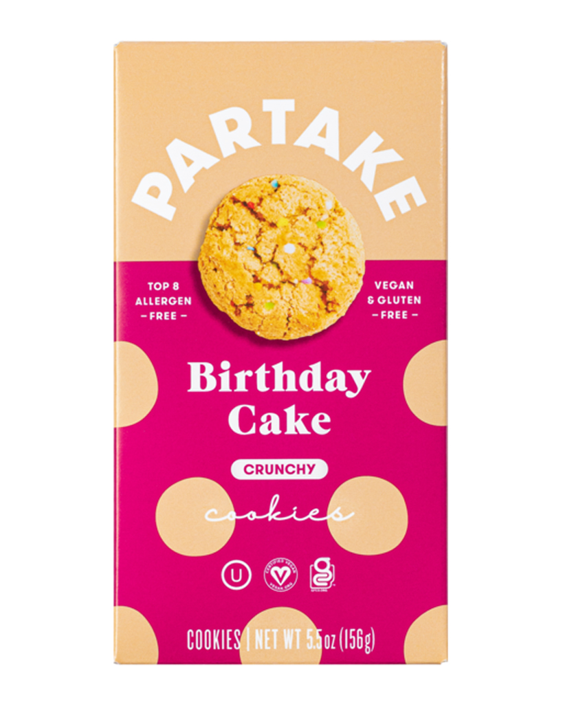 Picture of Partake Foods KHRM00343643 5.5 oz Crunchy Birthday Cake Cookies