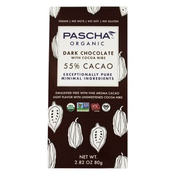 Picture of Pascha KHFM00330905 2.82 oz Cacao Dark Chocolate with Cacao Nibs