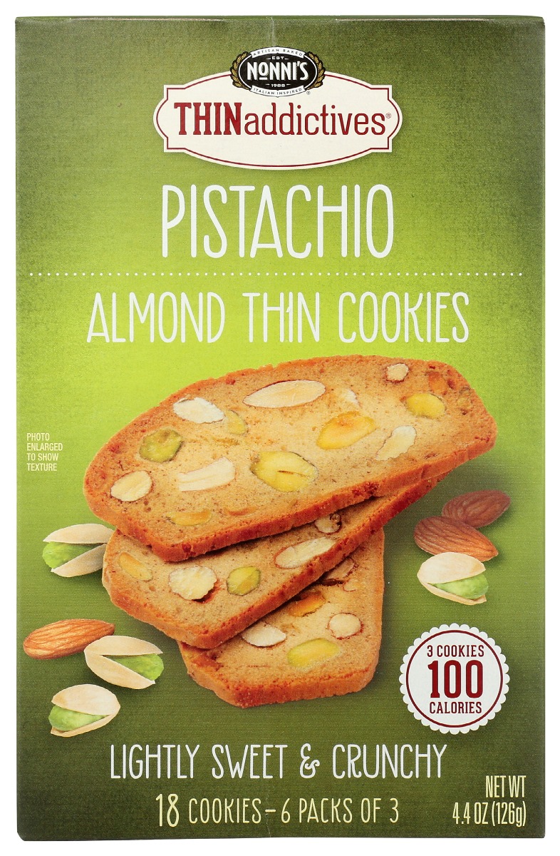 KHRM00256095 4.44 oz Pistachio Almond Thin Cookies -  Nonnis