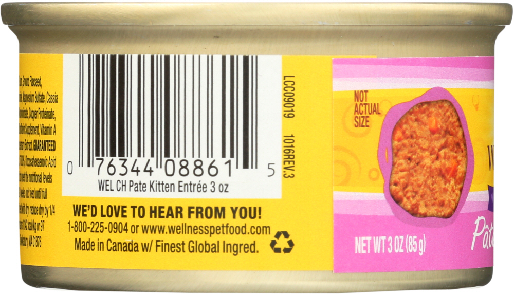 Picture of Wellness KHLV01374297 Chicken Canned Kitten Food, 3 oz