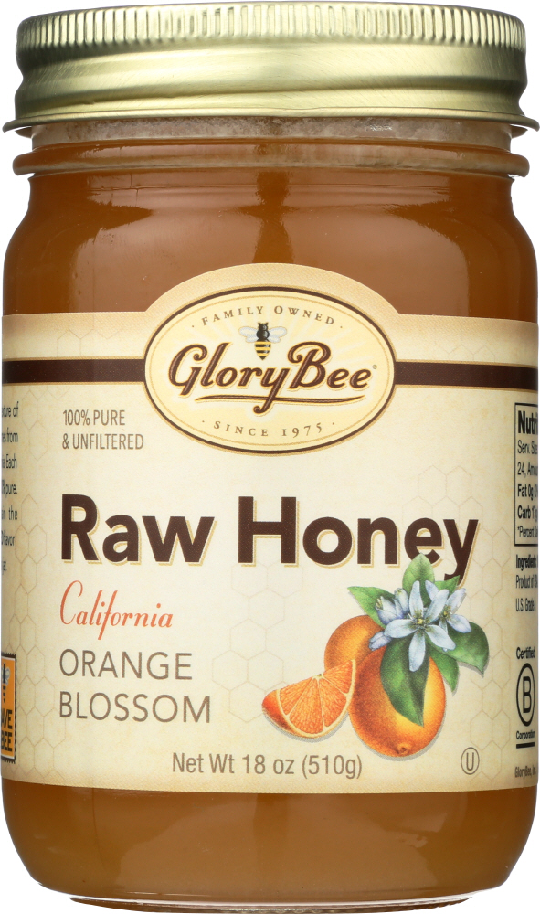Picture of Glory Bee KHFM00203661 18 oz Raw Orange Blossom Honey Jar