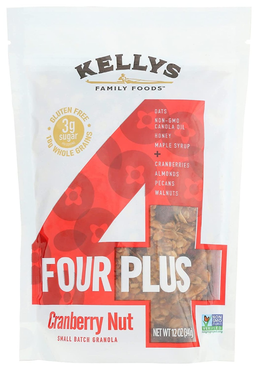 Picture of Kellys Four Plus Granola KHLV00355085 12 oz Granola Cranberry Nut