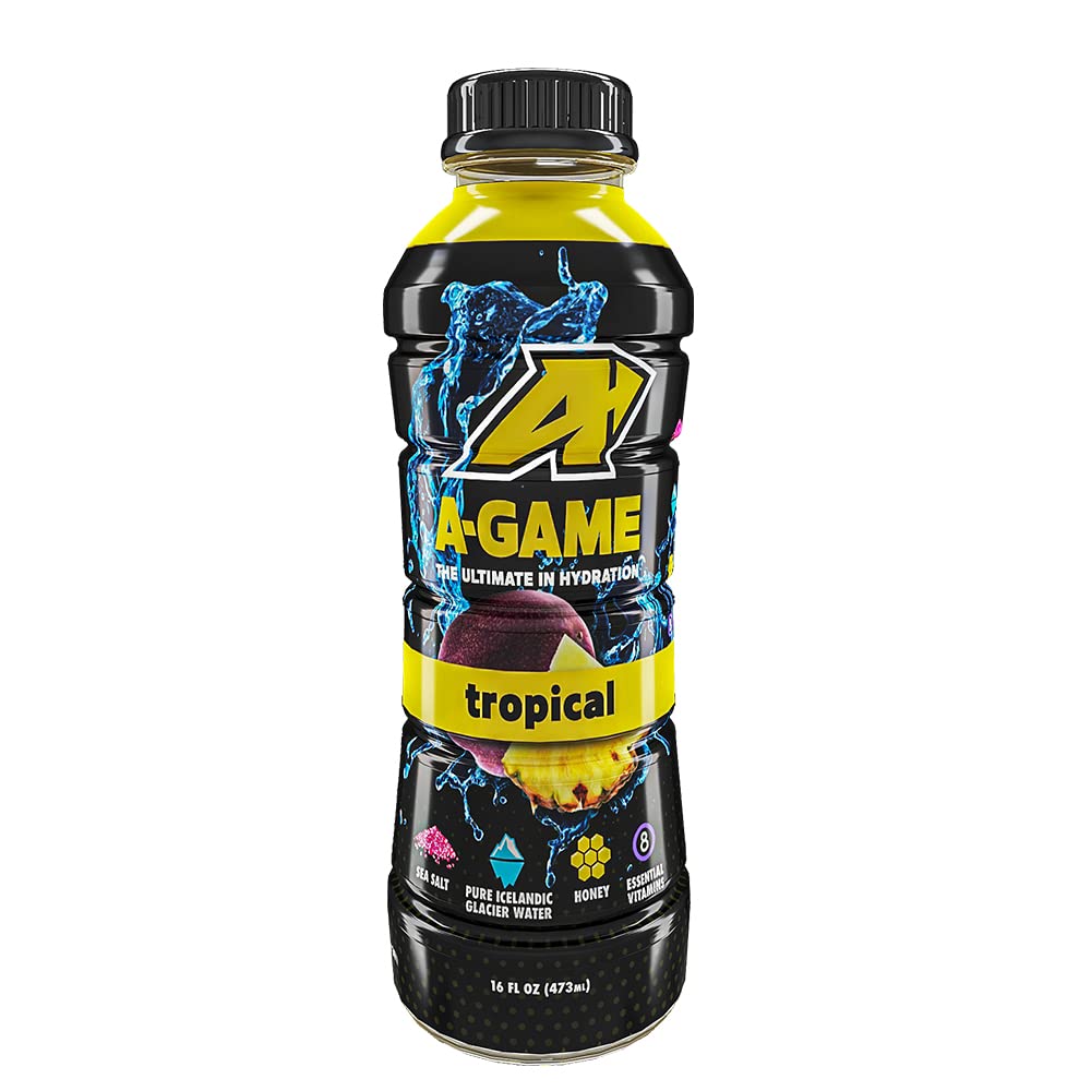 Picture of A-Game KHRM00405892 16 fl oz Beverage Tropical Energy Drinks