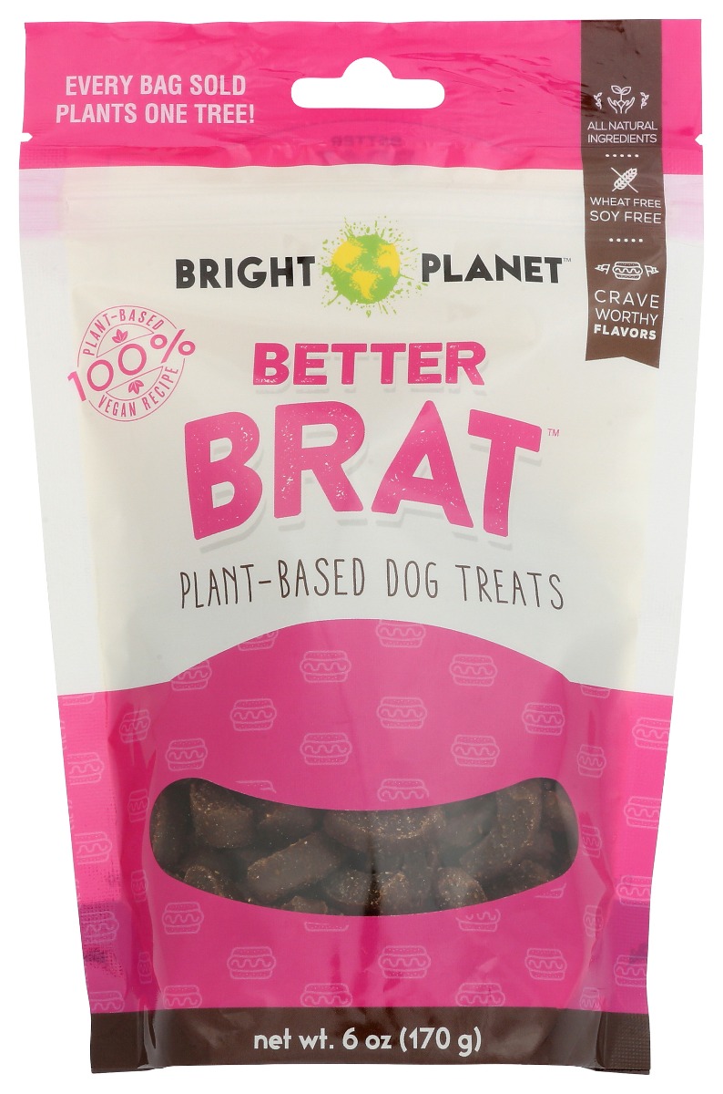 Picture of Bright Planet KHRM00399322 6 oz Better Brat Plant Based Dog Treats