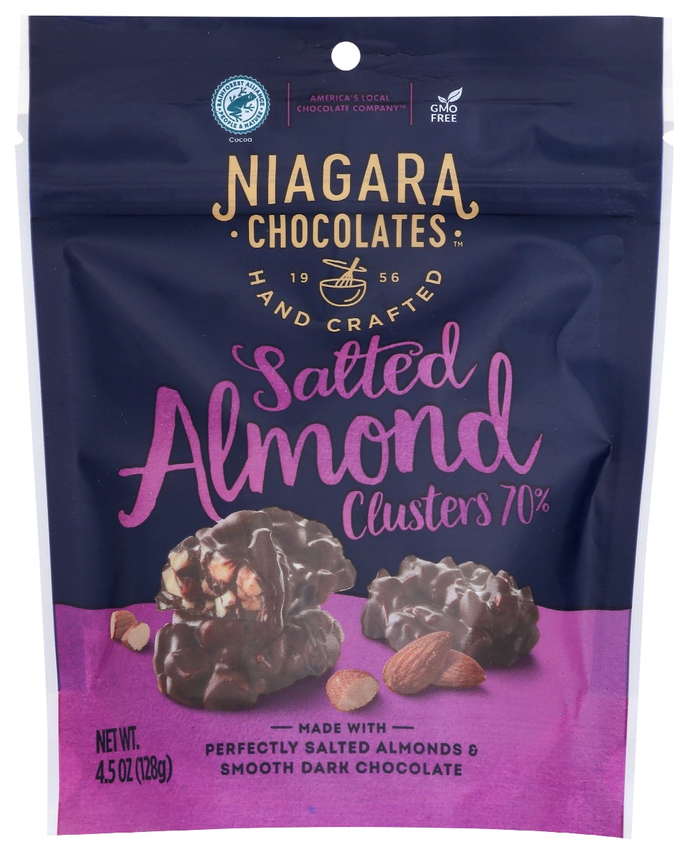 Picture of Niagara KHCH00397140 4.5 oz 70 Percent Dark Chocolate Salted Almond Clusters