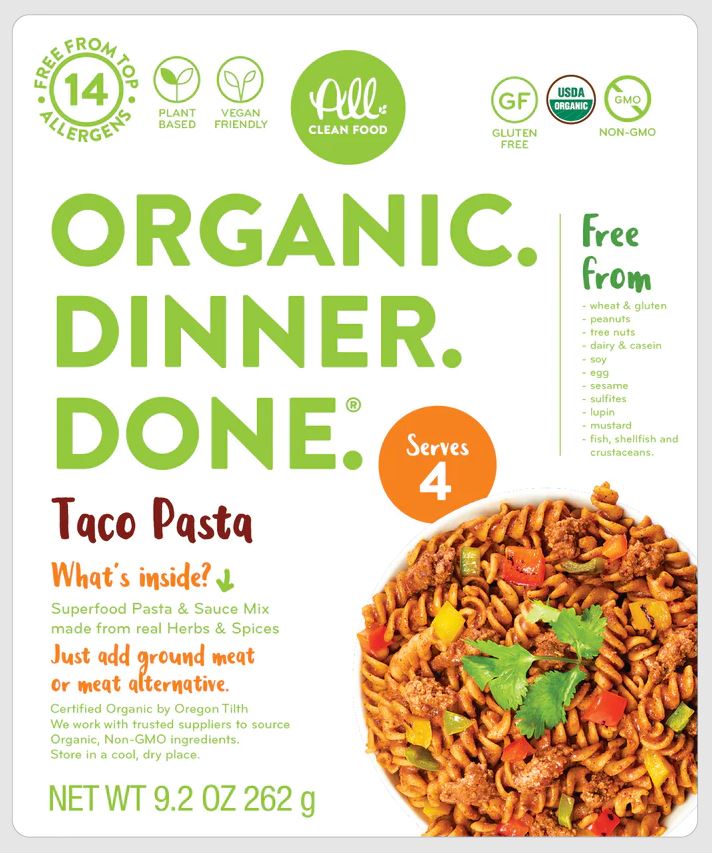 Picture of All Clean Food KHRM00389562 9 oz Organic Taco Pasta