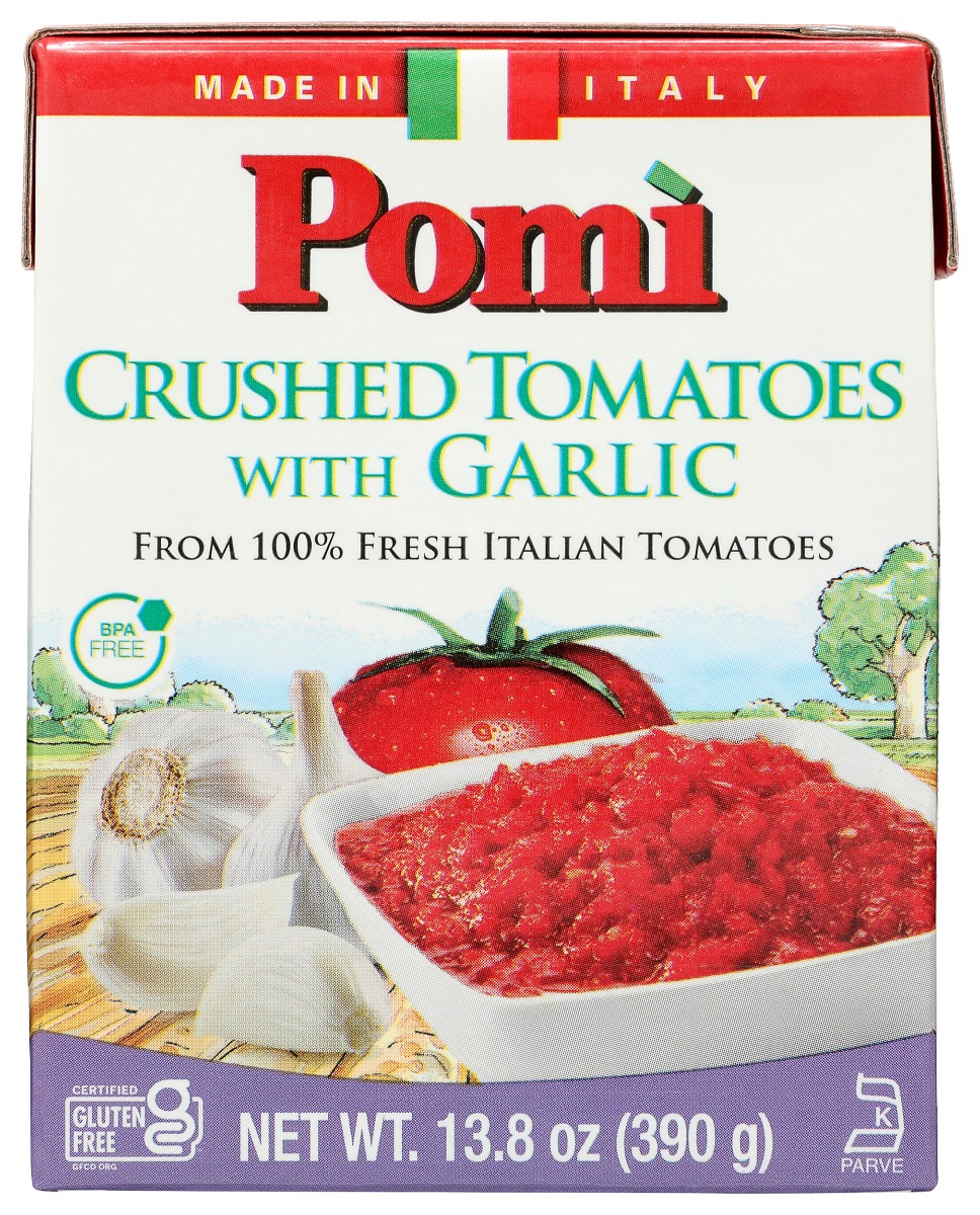 KHRM00400152 13.8 oz Tomatoes Crushed Garlic -  Pomi