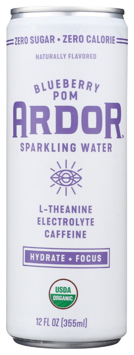Picture of Ardor Organic KHCH00390170 12 fl oz Blueberry Pom Sparkling Water