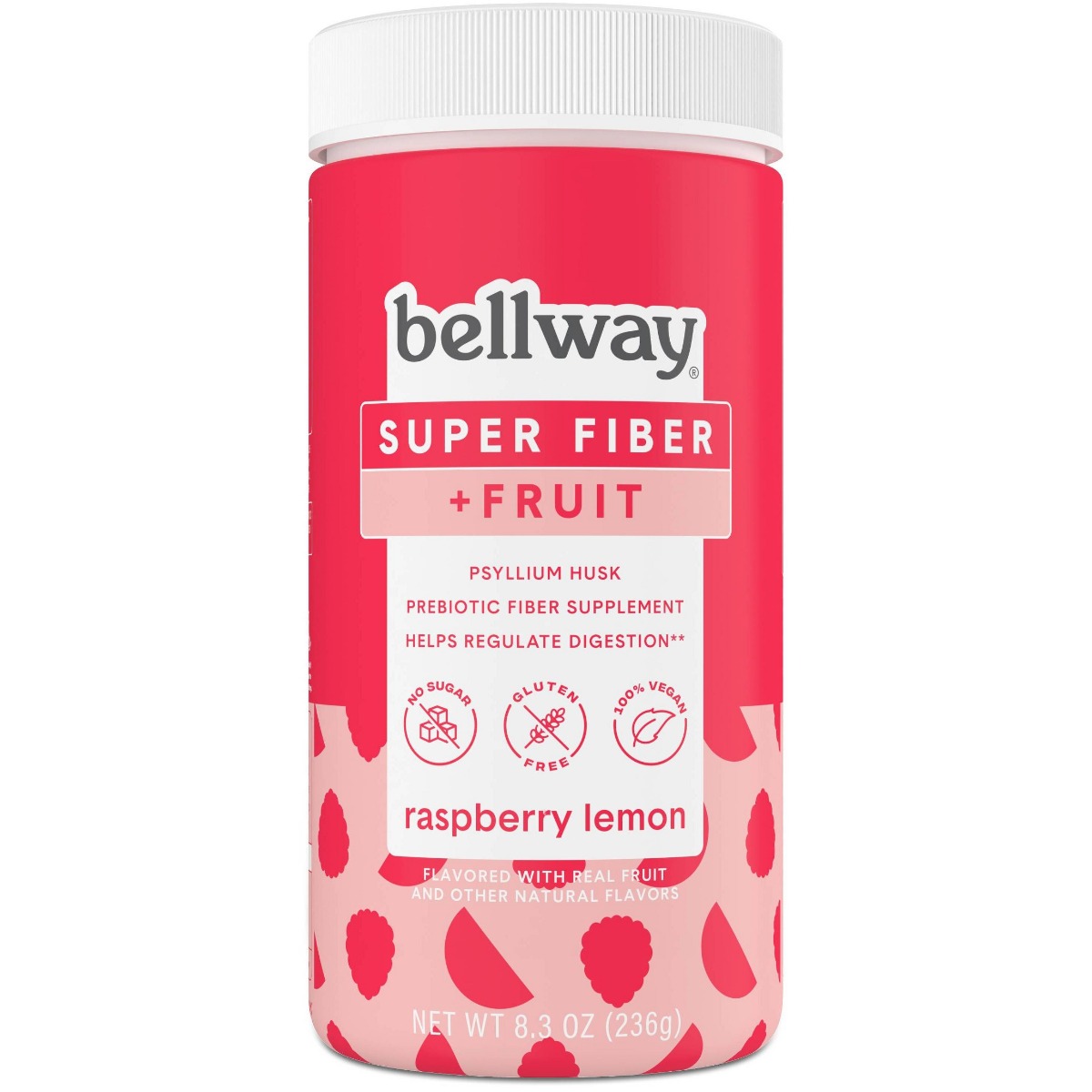 Picture of Bellway KHCH00388715 8.3 oz Super Fiber Raspberry Lemon Supplement Powder