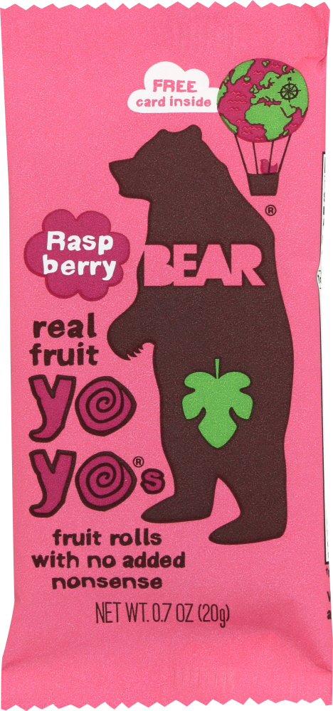 Picture of Bear Yoyo KHFM00306773 Raspberry Fruit Rolls Single - 0.7 oz