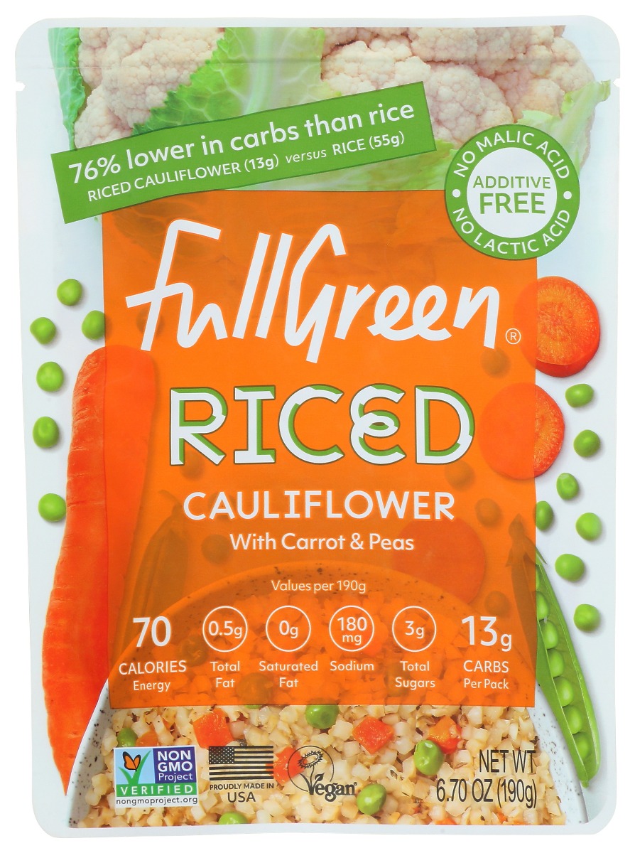 Picture of Fullgreen KHRM00407024 6.7 oz Riced Cauliflower Pea Carrot Rice