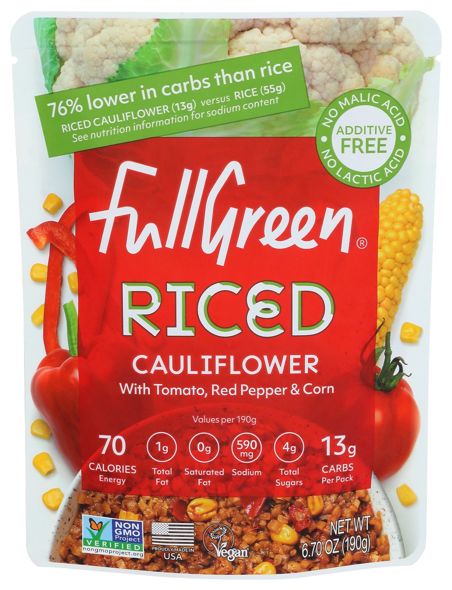 Picture of Fullgreen KHRM00407025 6.7 oz Riced Cauliflower Tomato Corn Pepper Rice