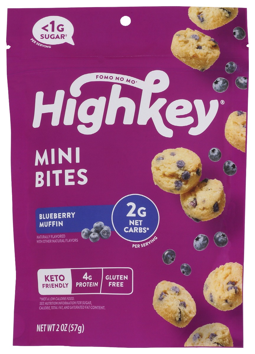 Picture of High Key Snacks KHCH00390178 2 oz Soft Baked Mini Treats Blueberry Muffin