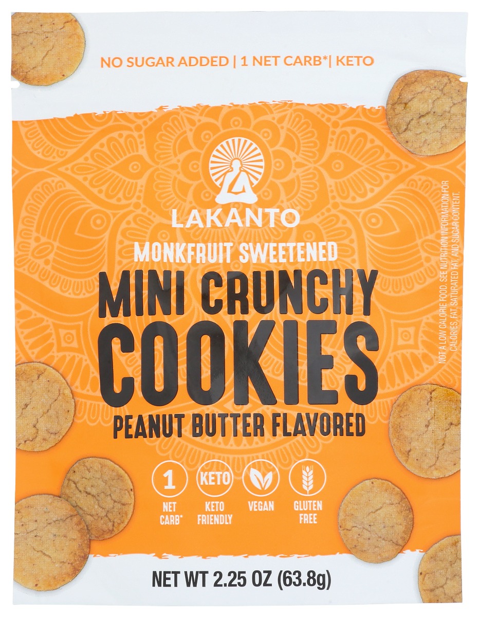Picture of Lakanto KHRM00406851 2.25 oz Mini Crunchy Peanut Butter Cookies
