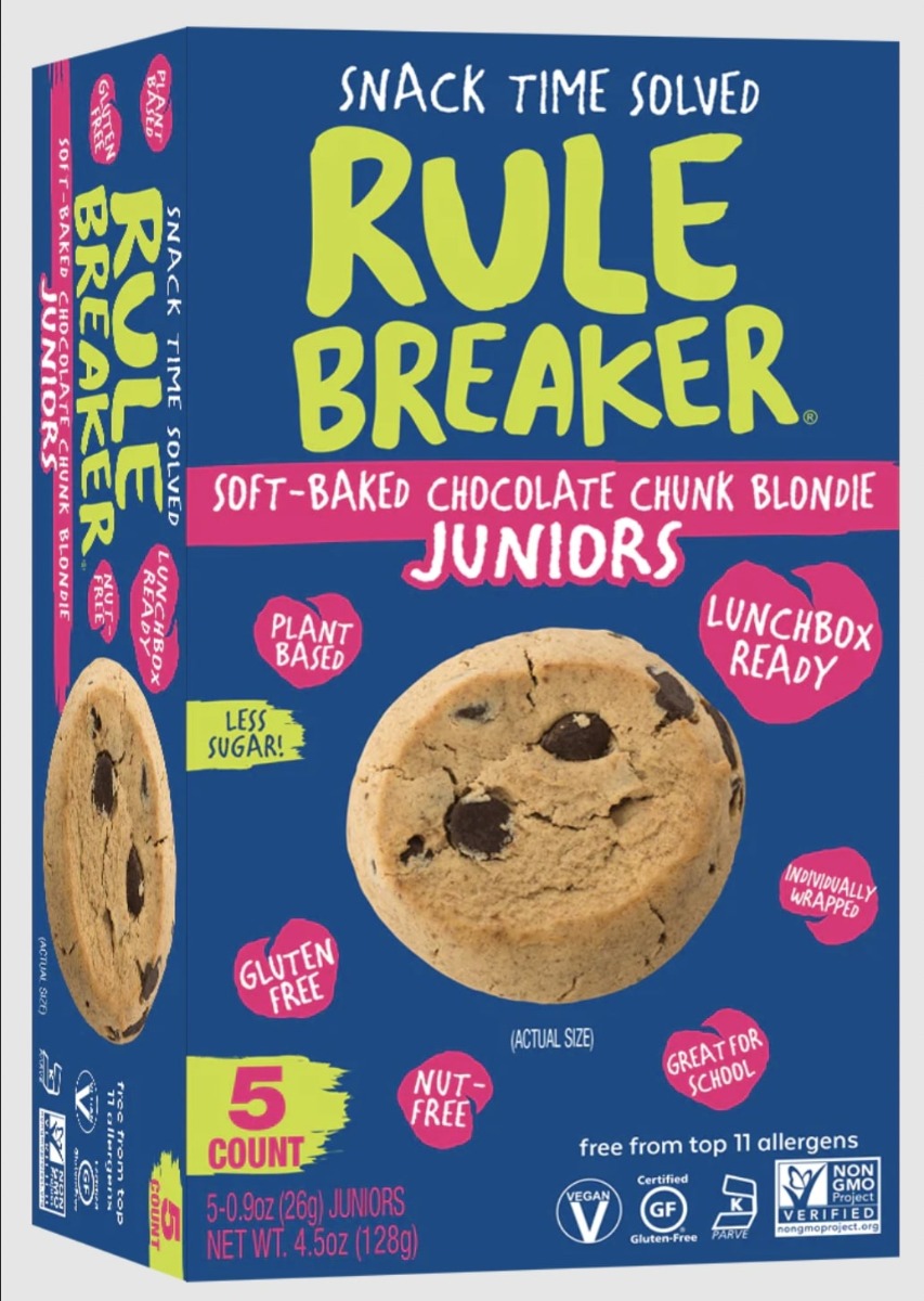 Picture of Rule Breaker Snacks KHRM00406276 4.5 oz Chickpea Choco Chunk Cookies