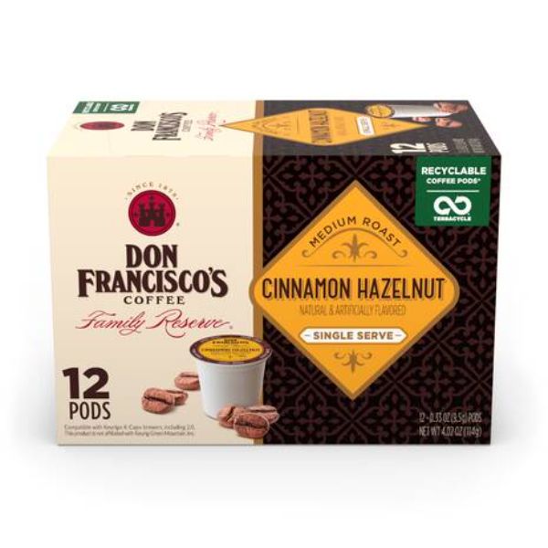 Picture of Don Franciscos Coffee KHRM00275870 4.02 oz Cinnamon Hazelnut Seasalt Coffee, 12 Pods