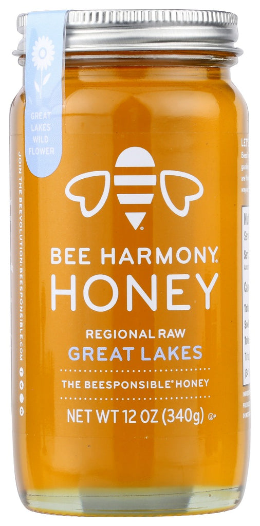 Picture of Bee Harmony KHRM00327525 12 oz Regional Great Lakes Honey