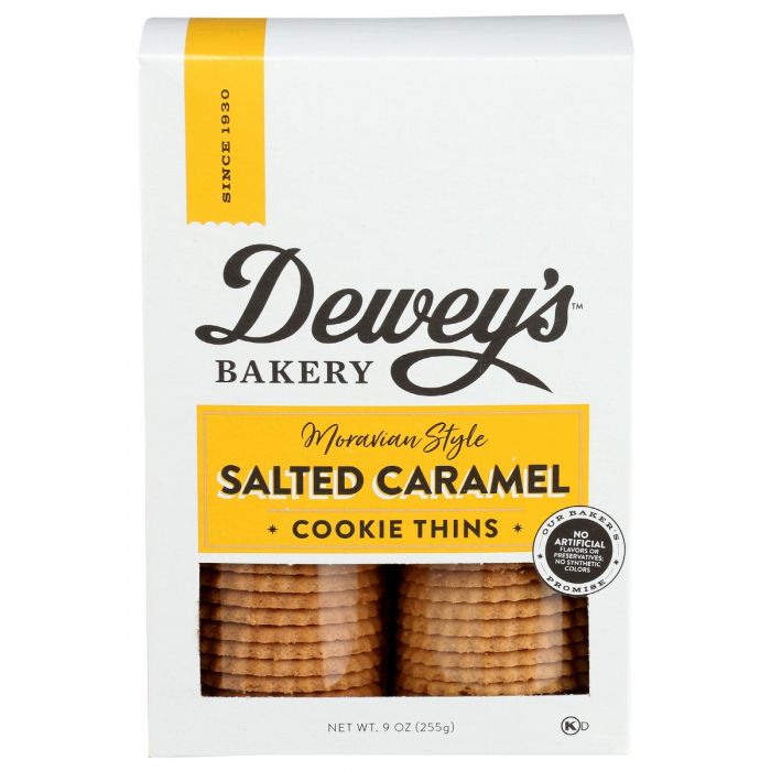 Picture of Deweys KHRM00334240 9 oz Salted Caramel Moravian Thins Cookie
