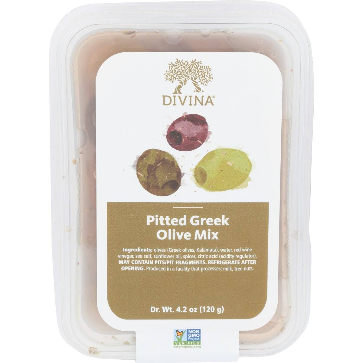 Picture of Divina KHRM00337452 4.2 oz Pitted Greek Olive Mix