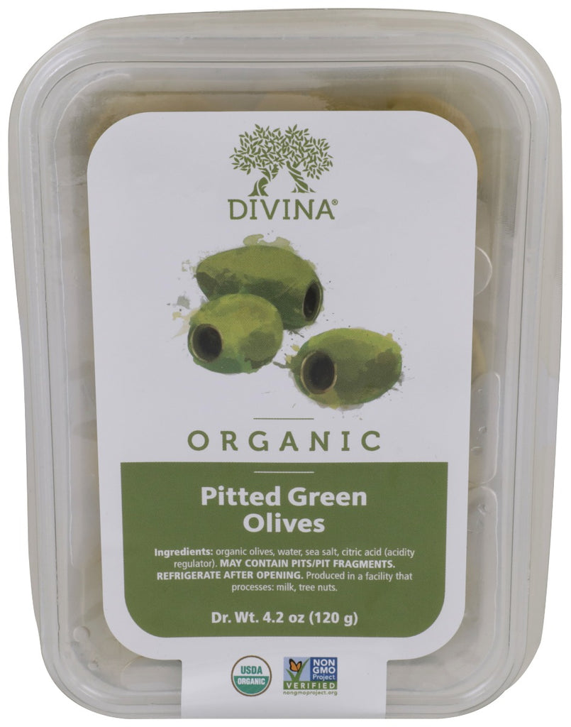 Picture of Divina KHRM00338875 4.2 oz Organic Pitted Green Olives