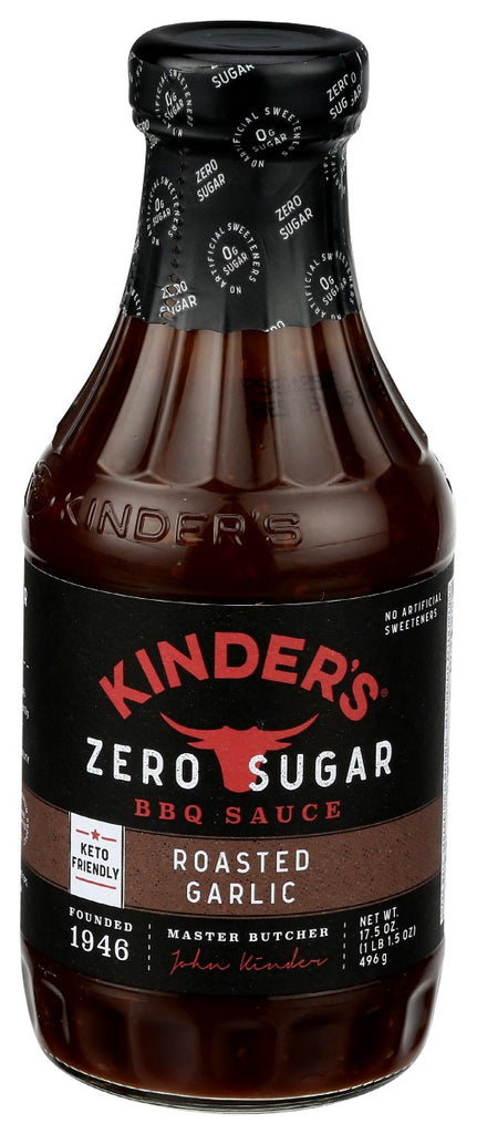 Picture of Kinders KHRM00342896 17.5 oz Zero Sugar Roasted Garlic BBQ Sauce