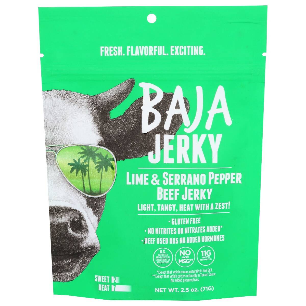 Picture of Baja Jerky KHRM00382012 2.5 oz Lime & Serrano Beef Jerky