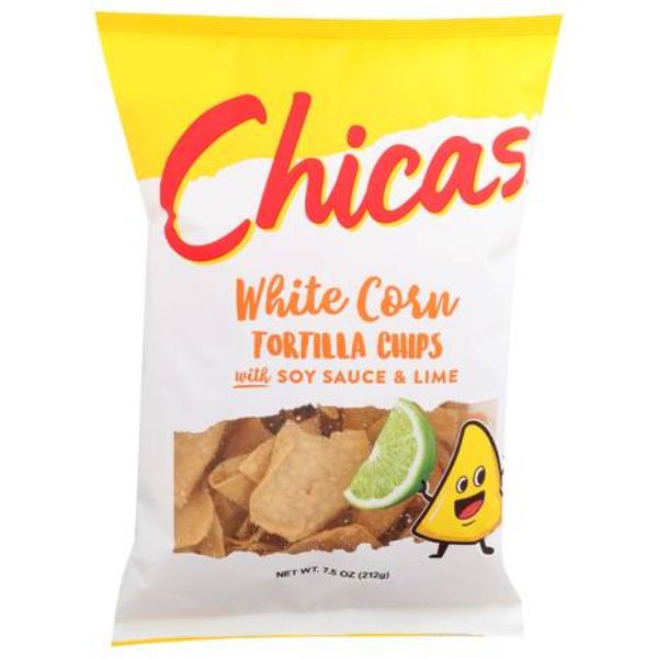 Picture of Chicas KHRM00382984 7.5 oz White Corn Soy Sauce Lime Tortilla Chips