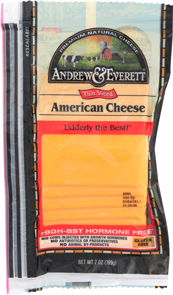 Picture of Andrew & Everett KHFM00330400 7 oz Sliced Yellow American Cheese