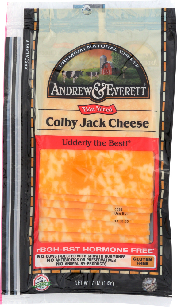 Picture of Andrew & Everett KHFM00330403 7 oz Colby Jack Sliced Cheese