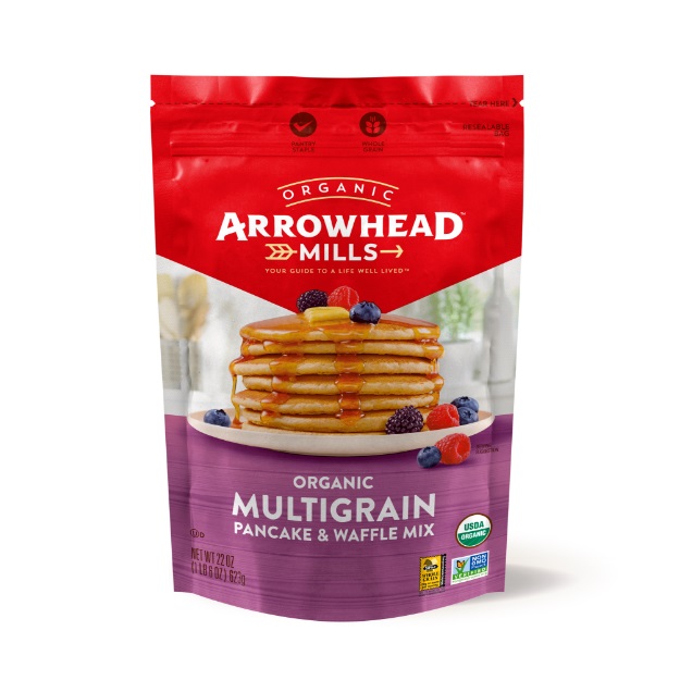 Picture of Arrowhead Mills KHRM02200857 22 oz Organic Multigrain Pancake Waffle Mix