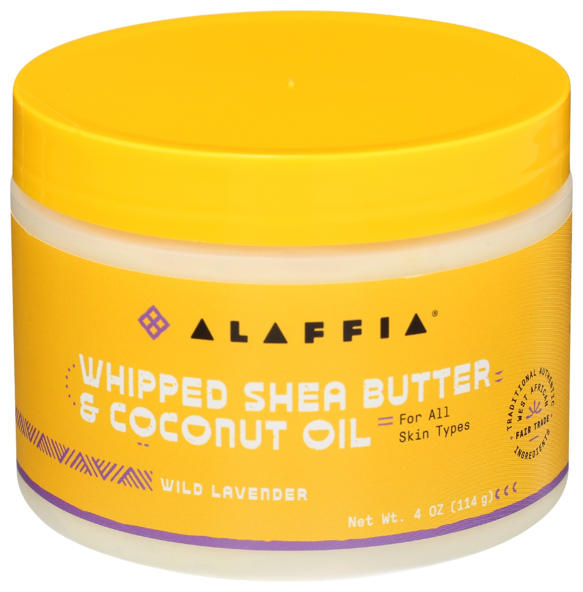 Picture of Alaffia KHRM00382492 4 oz Wild Lavender Whipped Shea Butter & Coconut Oil
