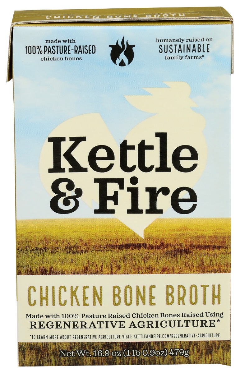 Picture of Kettle & Fire KHRM00384568 16.9 oz Regenerative Agriculture Chicken Bone Broth