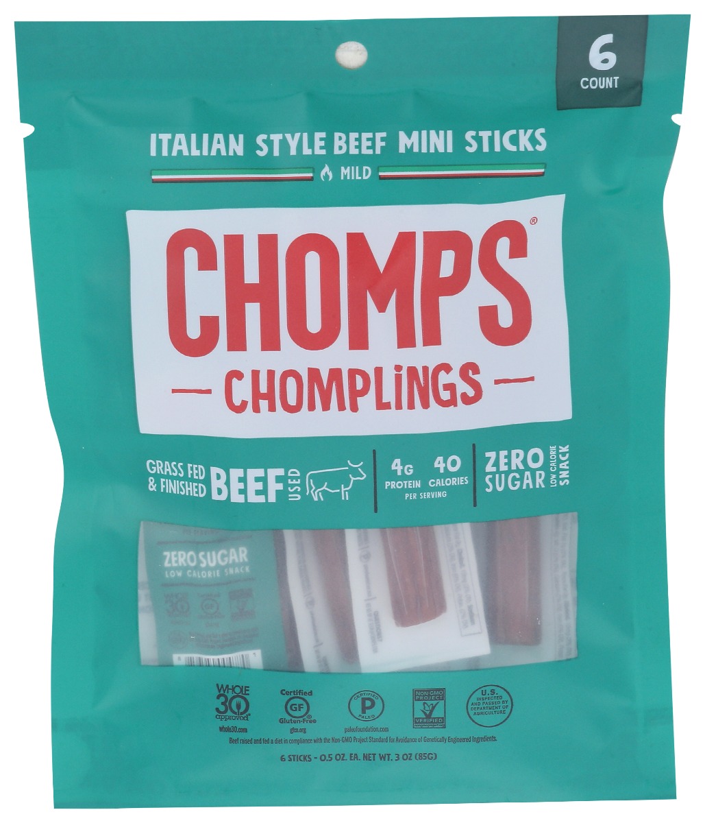 Picture of Chomps KHRM00364680 3 oz Chomps Italian Style Beef Chomplings - 6 Count
