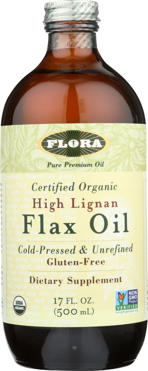 Picture of Flora Health KHRM00370672 17 oz Organic High Lignan Flax Oil