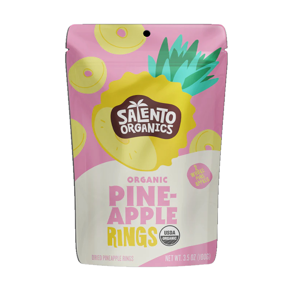 Picture of Solento Organics KHCH02201841 3.5 oz Organic Dried Pineapple Rings