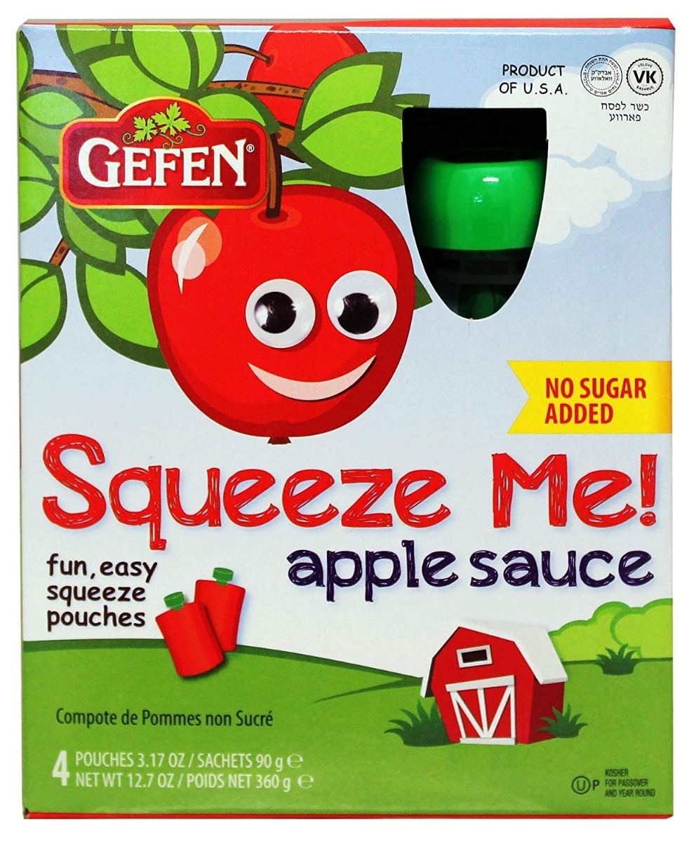 Picture of Gefen KHRM00291272 3.17 oz Natural Apple Sauce Pouch - Pack of 4