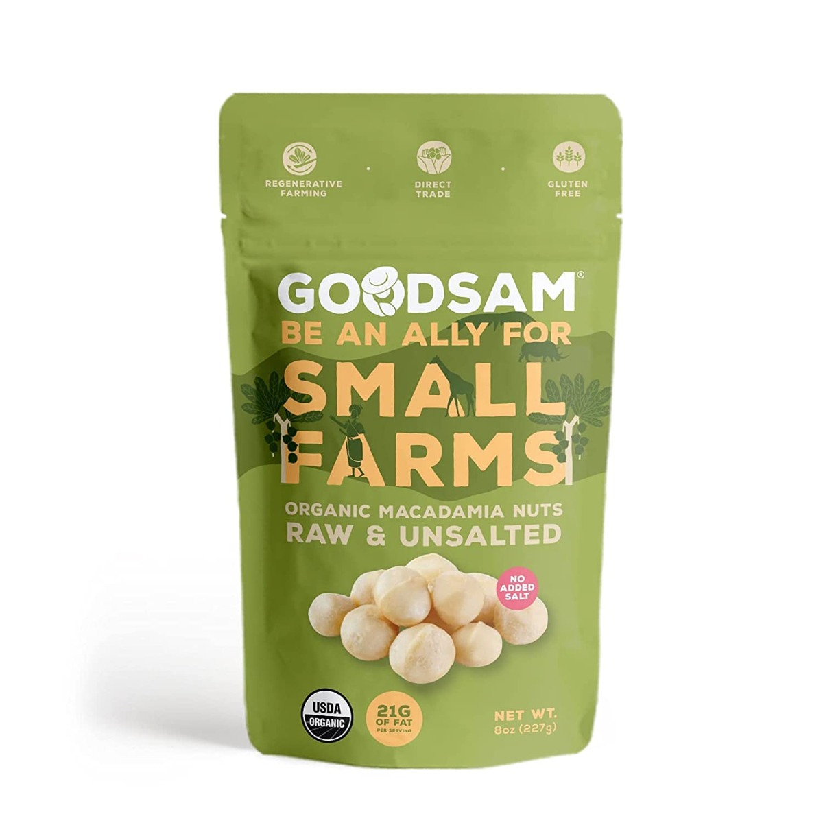 Picture of Goodsam KHCH00408081 8 oz Organic Macadamia Raw Unsalted Nuts