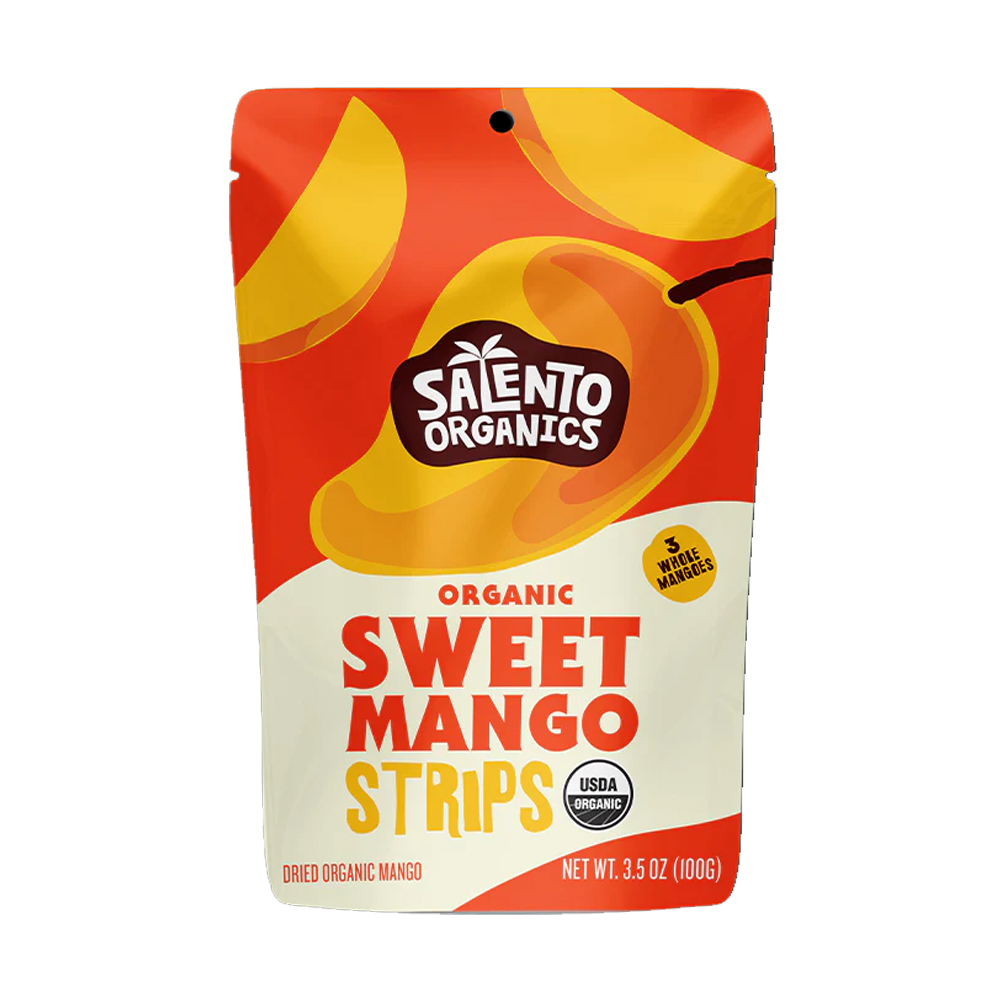 Picture of Solento Organics KHCH02201244 3.5 oz Organic Sweet Mango Strips