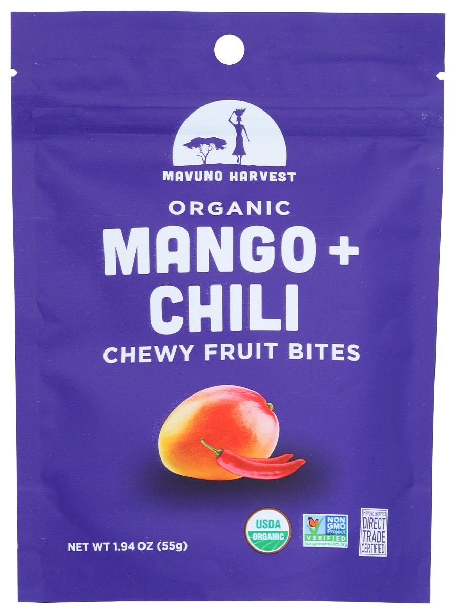 Picture of Mavuno Harvest KHRM00376173 1.94 oz Mango Chili Chewy Fruit Bites
