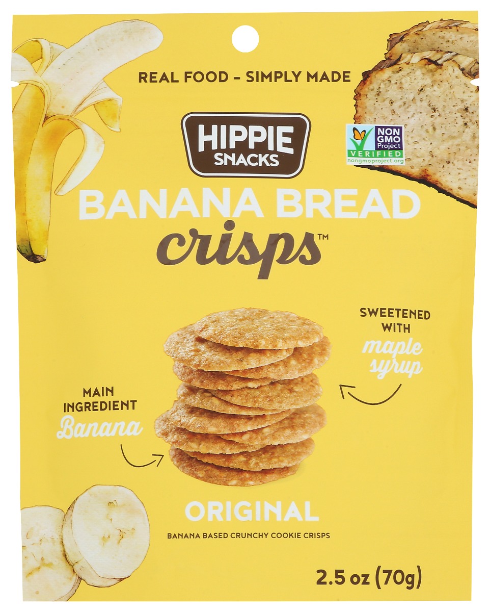 Picture of Hippie Snacks KHRM02204300 2.5 oz Original Banana Bread Crisps