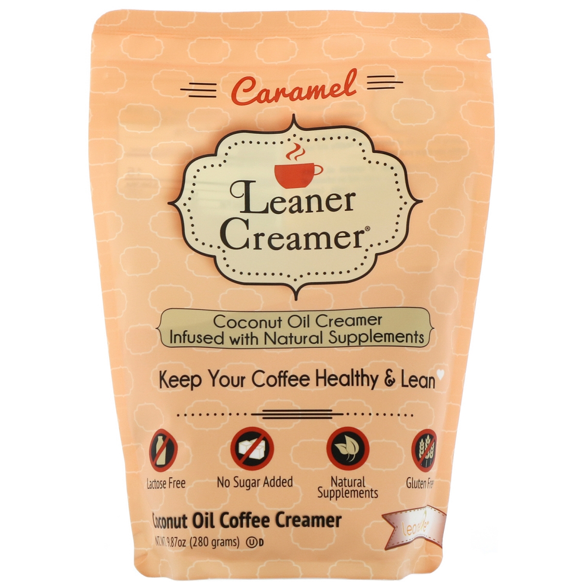 Picture of Leaner Creamer KHRM00383092 9.87 oz Creamy Caramel Refill Pouch for Coffee