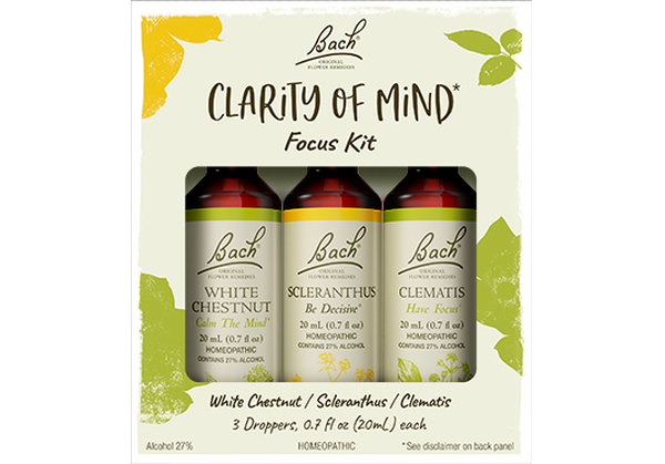 Picture of Nelson Bach KHRM00365840 20 ml Bach Clarity of Mind Trio Focus Kit - 3 Piece