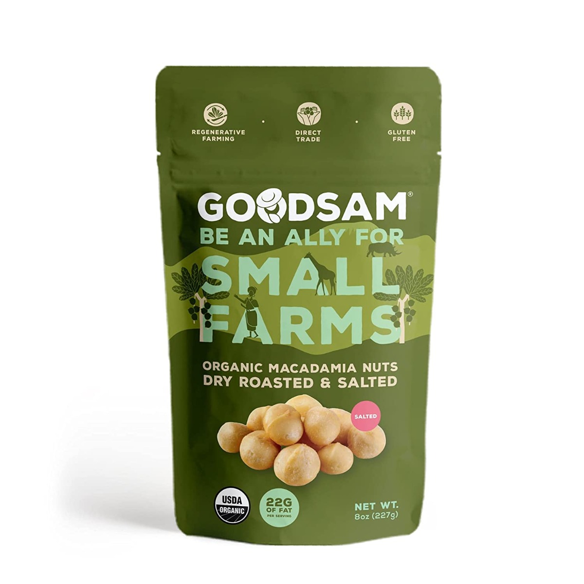 Picture of Goodsam KHCH00408082 8 oz Organic Macadamia Dry Roasted Nuts